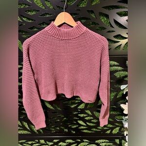 Hollister Cropped Mockneck Sweater, XS
